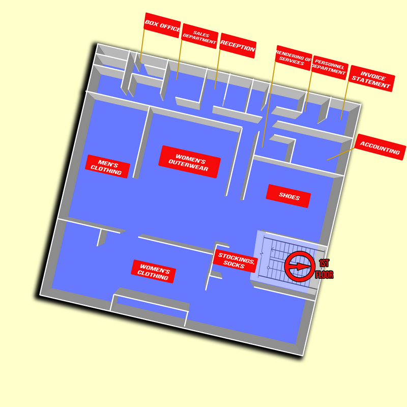 The guide on the second floor